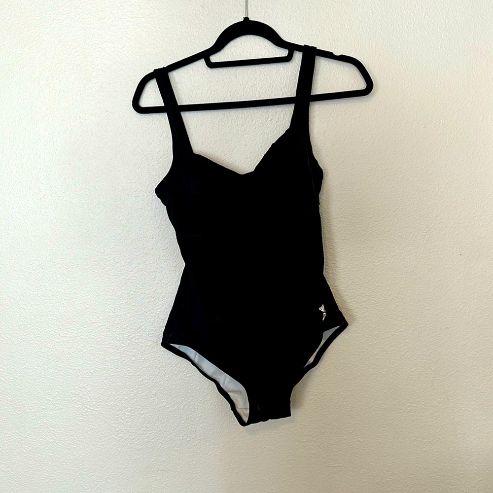 Flattering one piece with tummy control